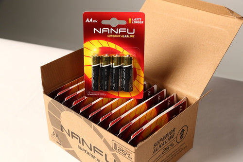 Box of AA4 Nanfu 1.5V Alkaline Batteries - Nanfuusa