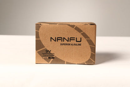 Box of Nanfu 10x 9V1 Alkaline Batteries - Nanfuusa