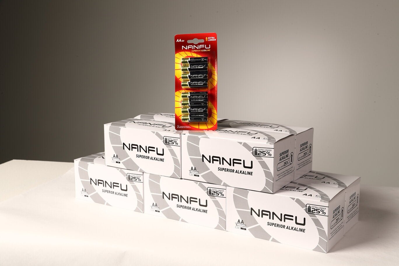 Box of Nanfu 1.5V Alkaline AA in 8 Blister Pack - Nanfuusa