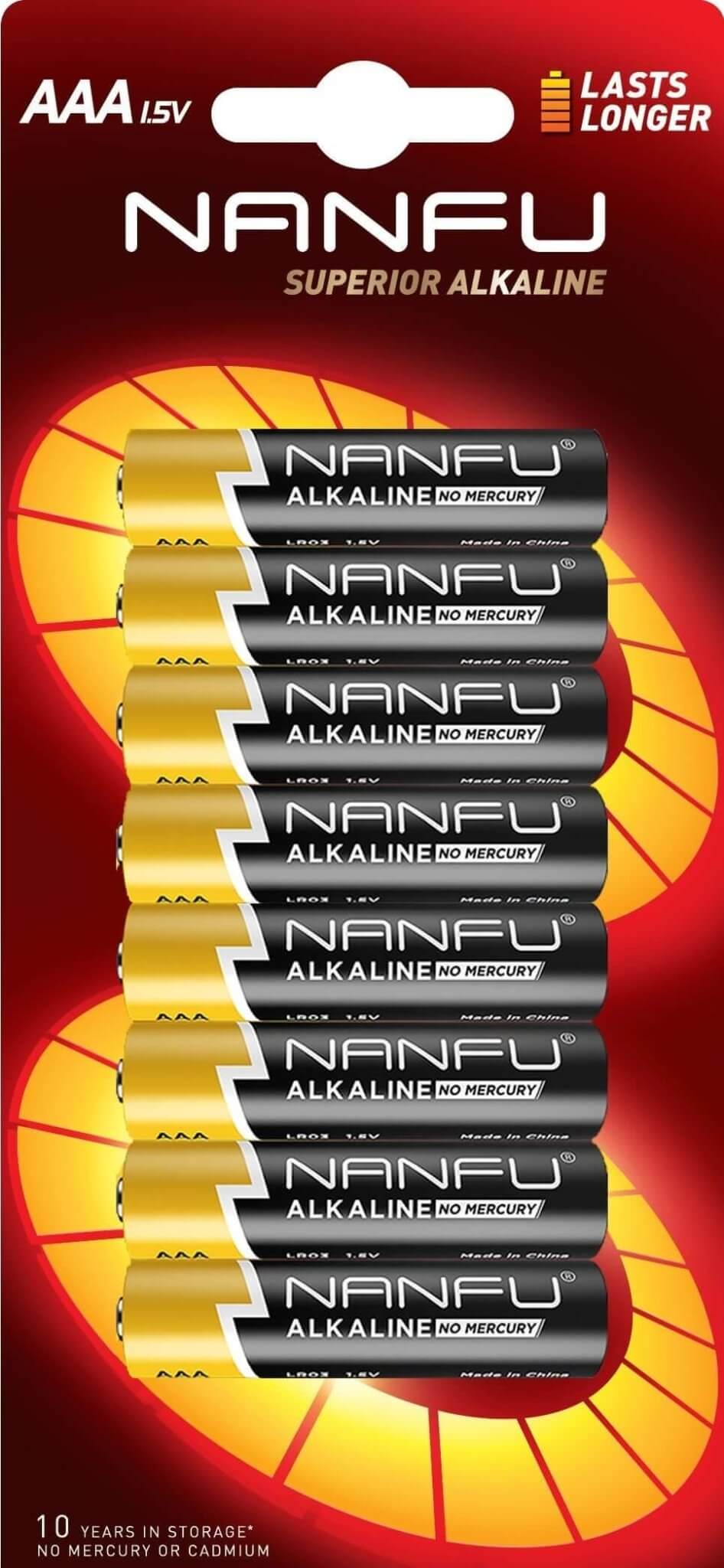 NANFU 1.5V AAA 8 pack Case of 480 pcs - Nanfuusa