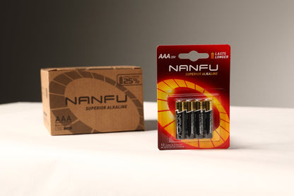 NANFU AAA Alkaline Batteries 160x AAA4 Pack per case - Nanfuusa