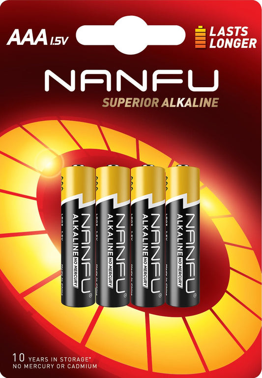 NANFU AAA Alkaline Batteries 4 Pack - Nanfuusa