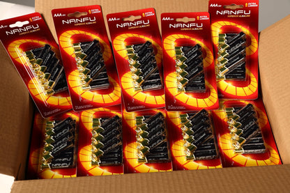 Nanfu Alkaline 1.5V AAA Batteries 12 Blister Pack Case - Nanfuusa