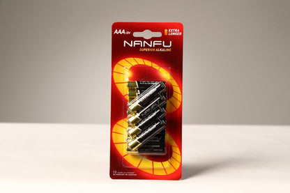 Nanfu Alkaline 1.5V AAA Batteries 12 Blister Pack Case - Nanfuusa