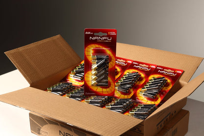 Nanfu Alkaline 1.5V AAA Batteries 12 Blister Pack Case - Nanfuusa