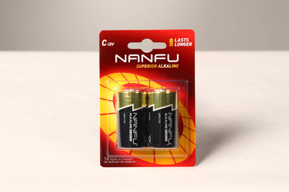 NANFU C Alkaline Batteries 2 Pack - Nanfuusa